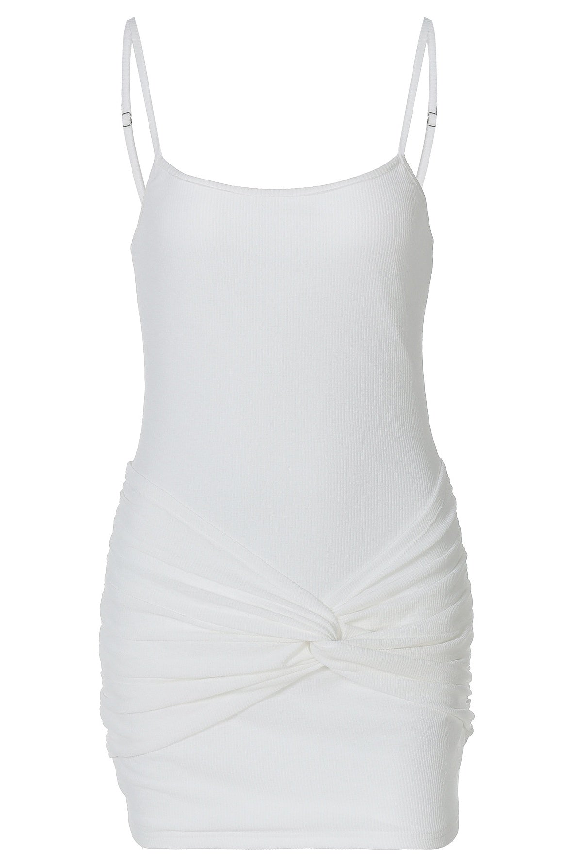 Simple Straps White Tight Dress