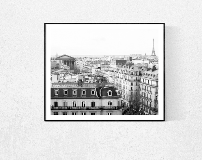 Eiffel Tower View of Paris in Black and White - Every Day Paris