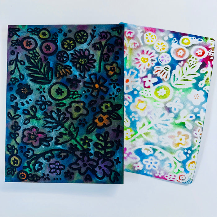 Kae Pea | Big Florals Imprint Pad | Foam Stamp