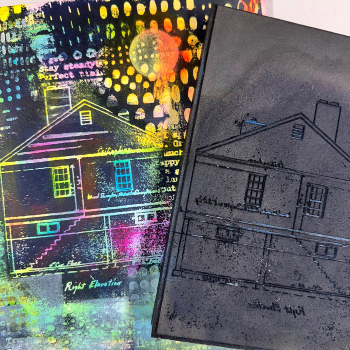 Kae Pea | Blueprint Imprint Pad | Foam Stamp