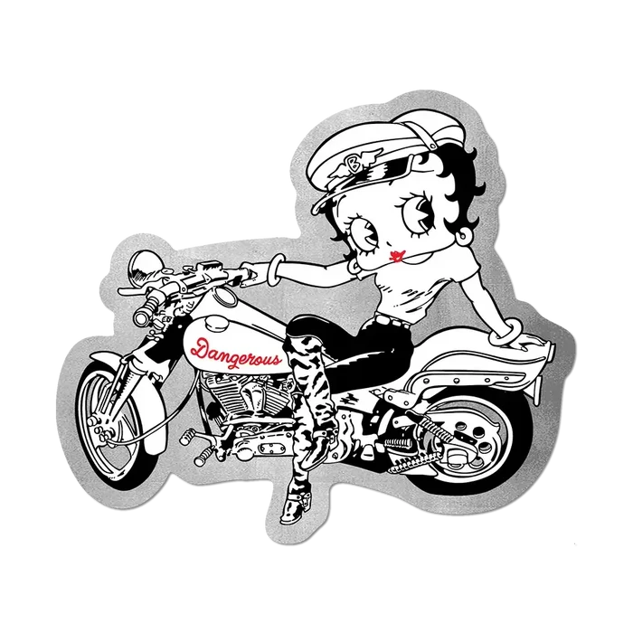 Motorcycle Betty Boop Sticker