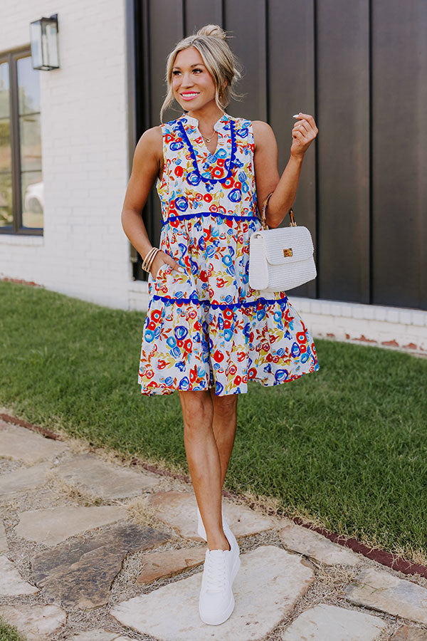 Sunshine And Flowers Mini Dress