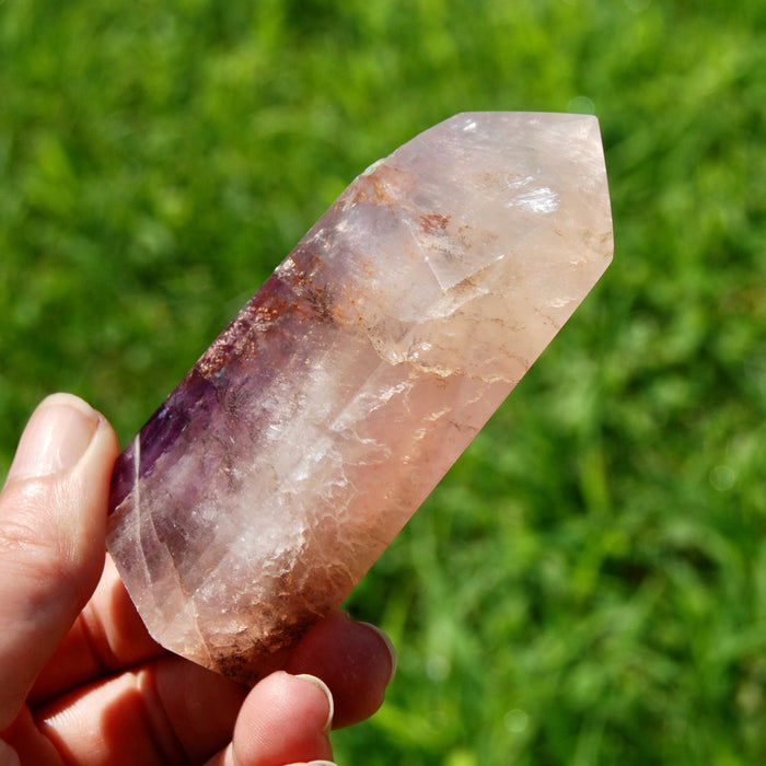 Dendritic Fluorite Crystal Tower, Magenta Pink Fluorite