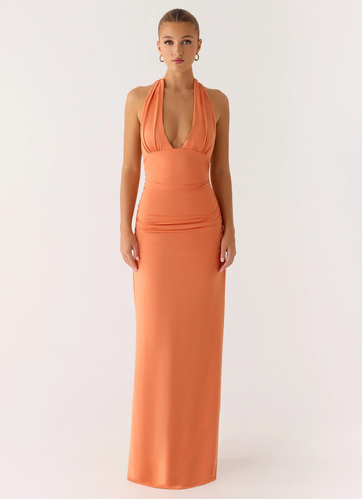 Ilaria Halter Maxi Dress - Apricot