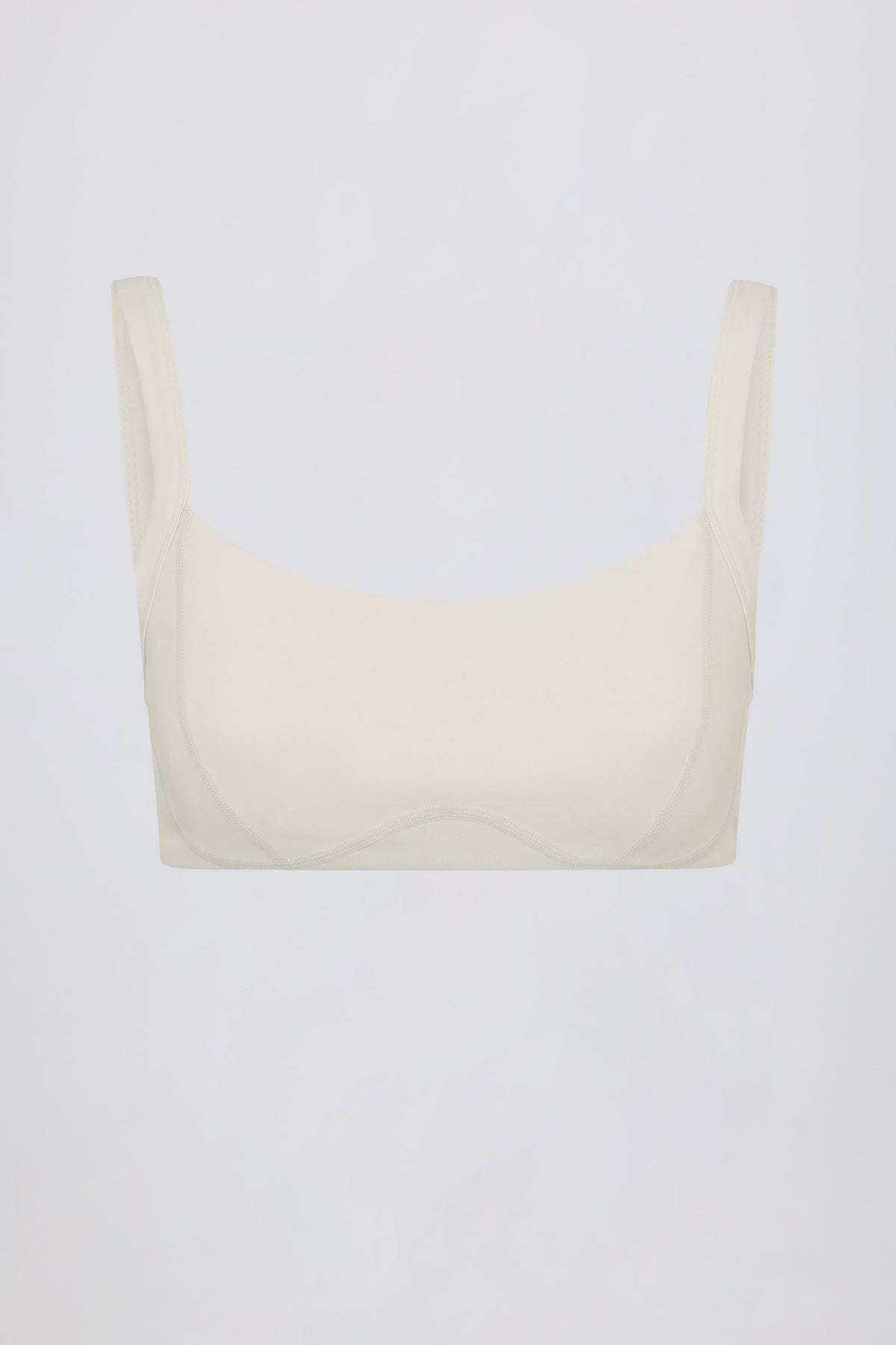Soft Active Seam-Detail Sports Bra in Oat