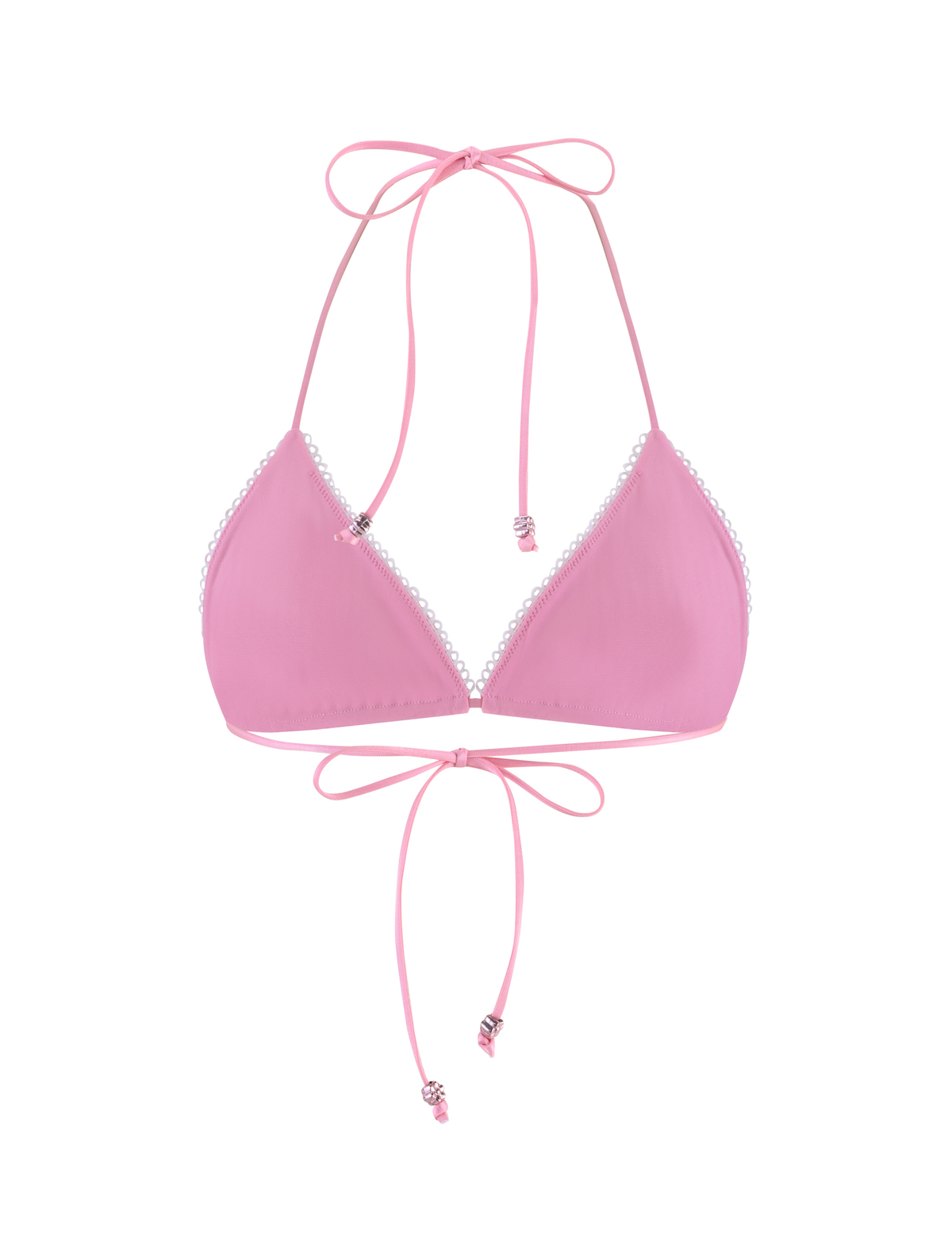 SAHRA BIKINI TOP - PINK FLOWER STRIPE