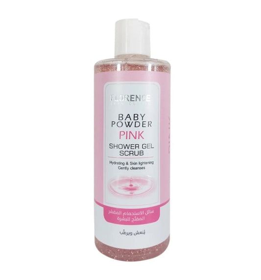 Florence Baby Powder Pink Shower Gel Scrub 500 ml bottle