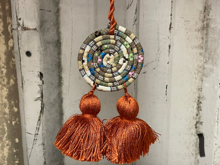 Bag charm - fabric spiral