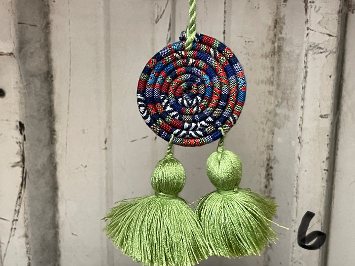 Bag charm - fabric spiral