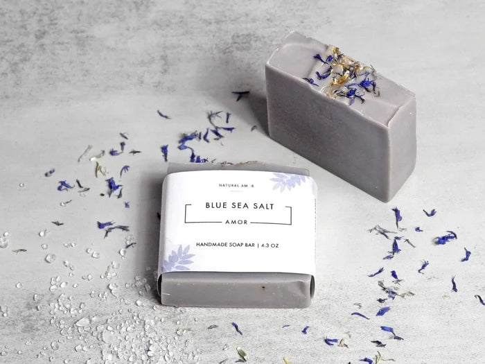 Blue Sea Salt Handmade 4.3oz. Soap Bar