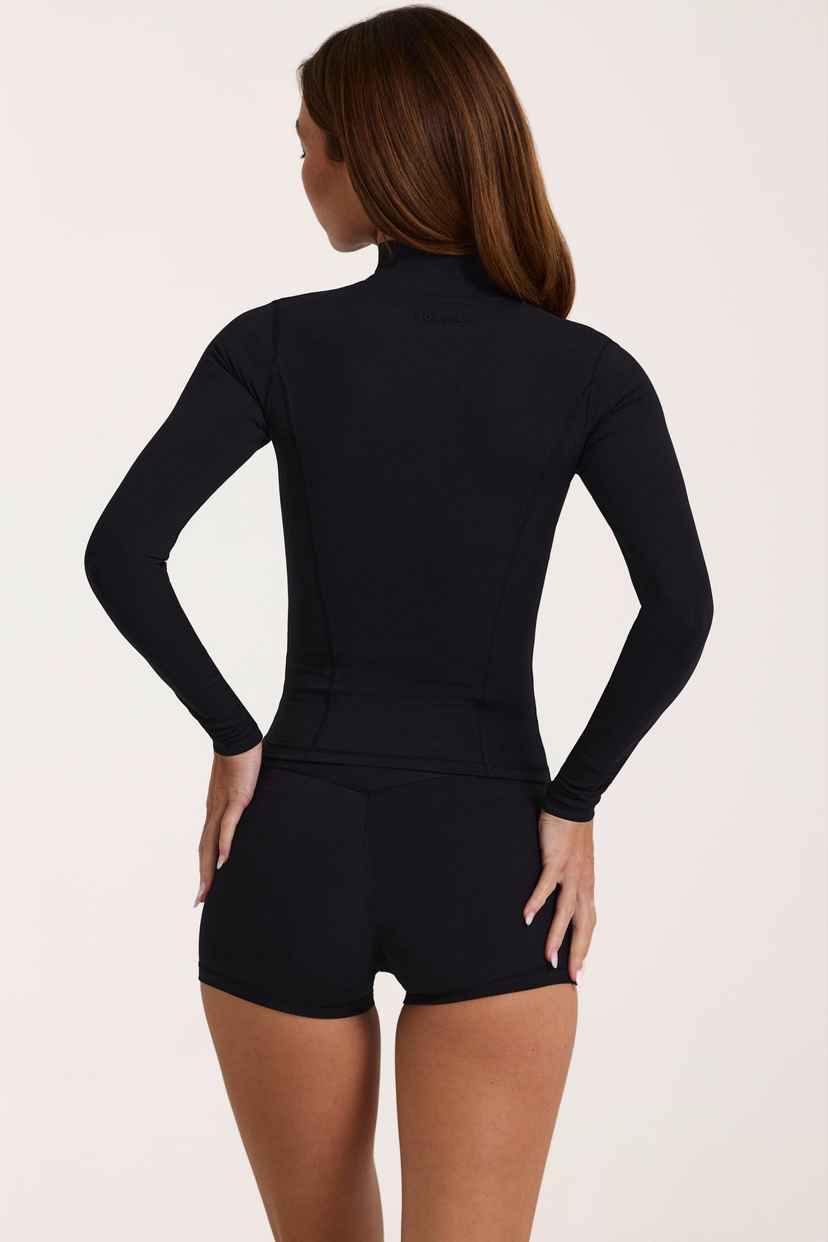Soft Active Zip-Up Jacket in Black