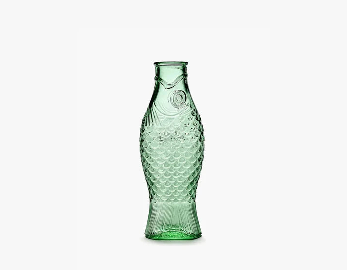 Bottle Green Fish & Fish Carafe