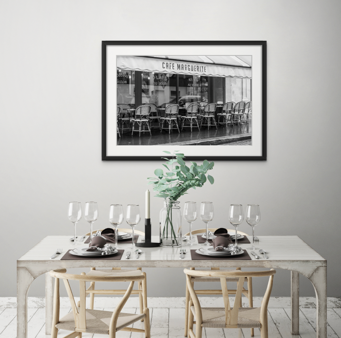 Cafe Marguerite Paris Black and White