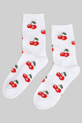 Cherry Print Socks