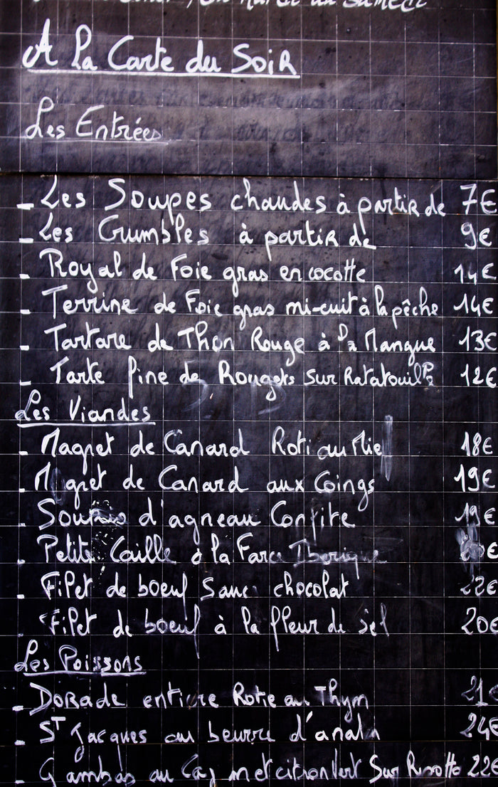 Classic French Menu France - Every Day Paris