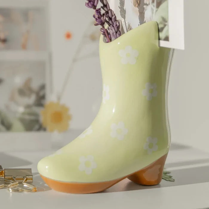Cowboy Boot Vase