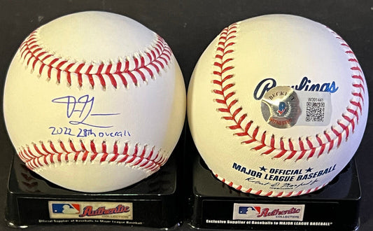 Drew Gilbert New York Mets Auto Signed Baseball Beckett WITNESS COA 2022 28th Overall