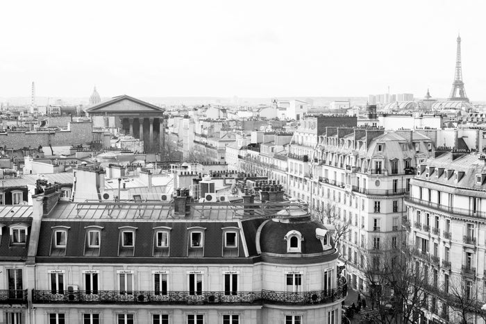 Eiffel Tower View of Paris in Black and White - Every Day Paris