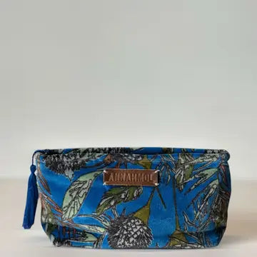Floral Velvet Makeup Pouch