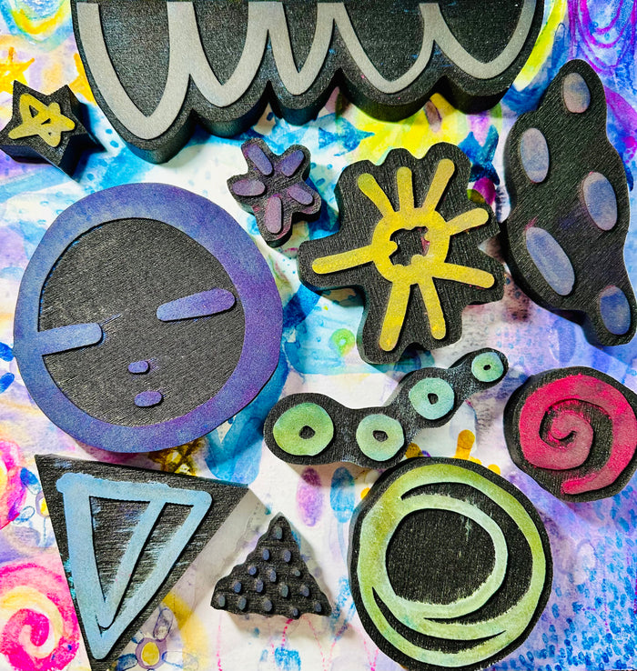 Kae Pea | Abstracted | Foam Stamps - Set of 11
