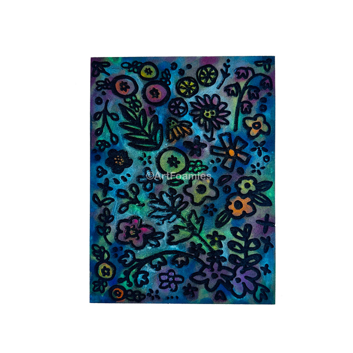 Kae Pea | Big Florals Imprint Pad | Foam Stamp
