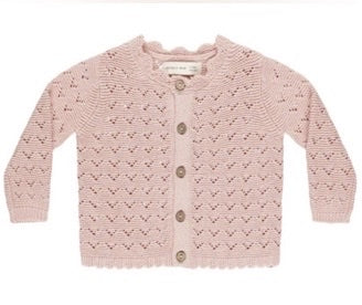 Knit Cardigan Pink - Quincy Mae