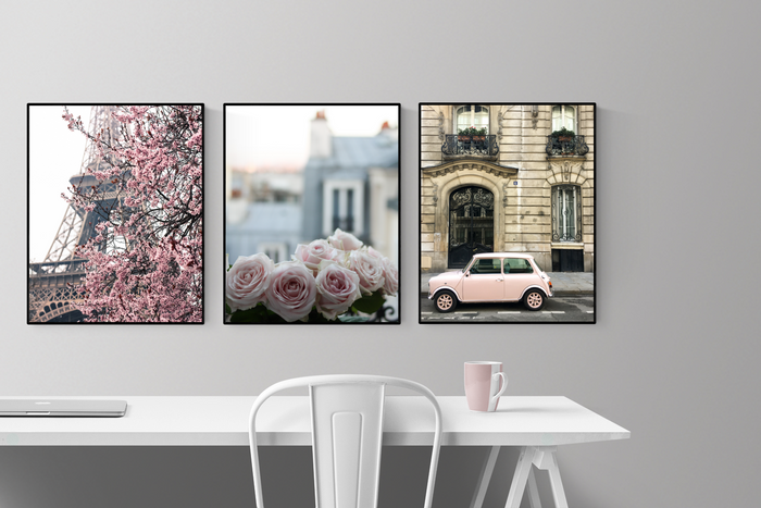 Paris Print Set of 3 in Pink - Every Day Paris