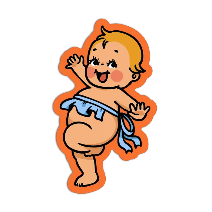 Retro Babies Vinyl Sticker