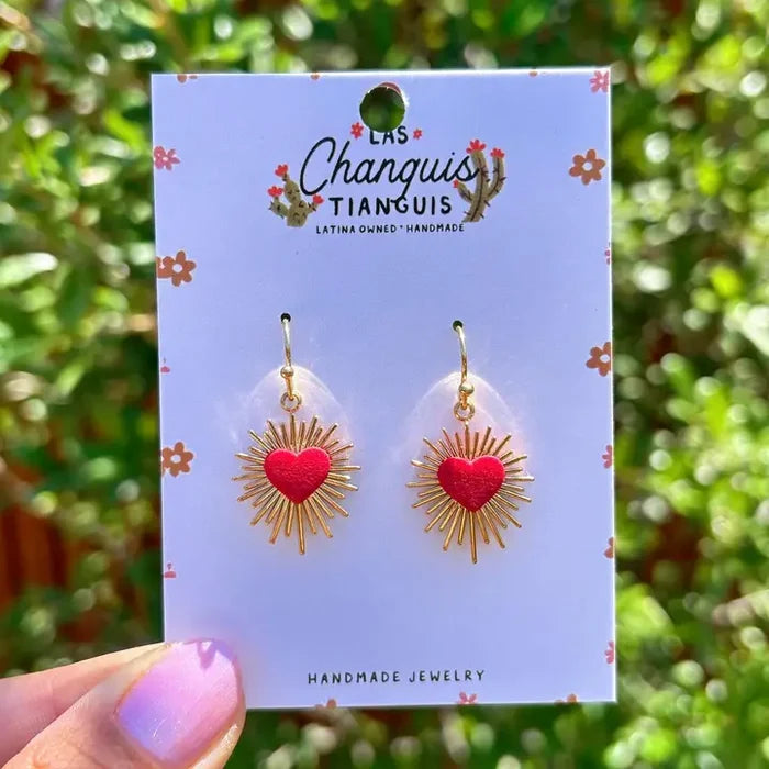 Sacred Heart Burst Earrings