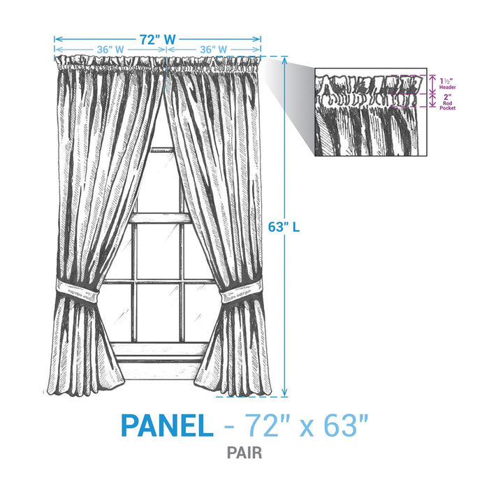 Sage & Mustard Plaid Short Panel Curtains 63"