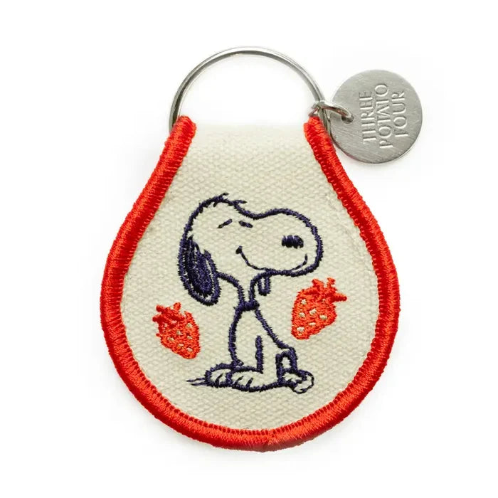 Snoopy Strawberry Patch Keychain