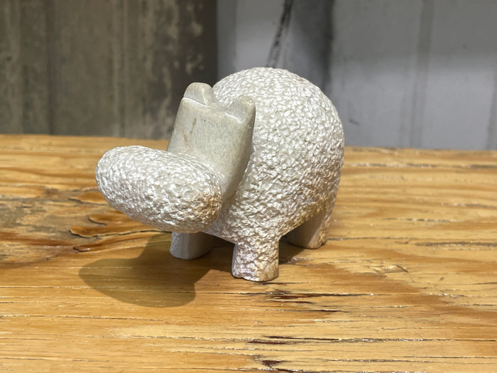 Soapstone hippo textured