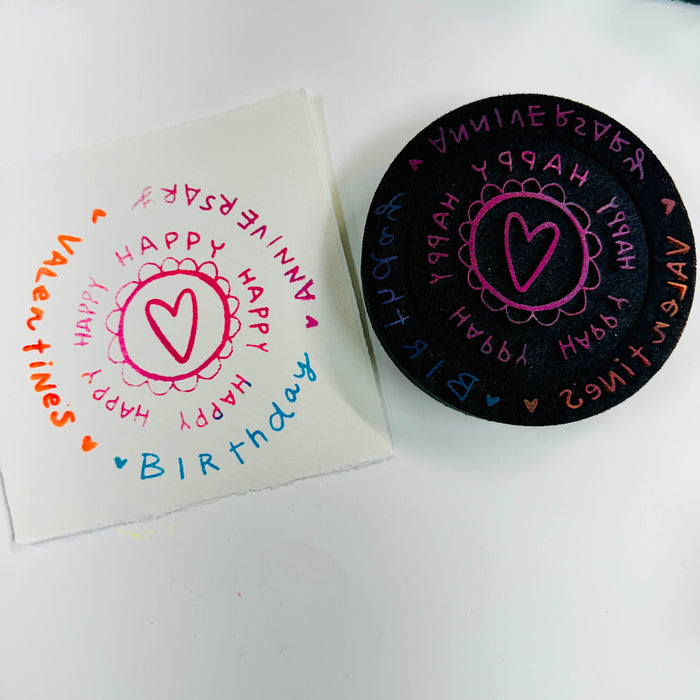 Whimsy Wheel | Happy Happy Happy Wheel | Foam Stamps - Set of 2